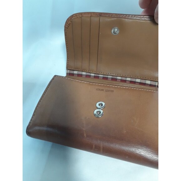 Vtg Dockers  Women's Wallet, Brown Genuine Leather Small, Trifold - Picture 4 of 6